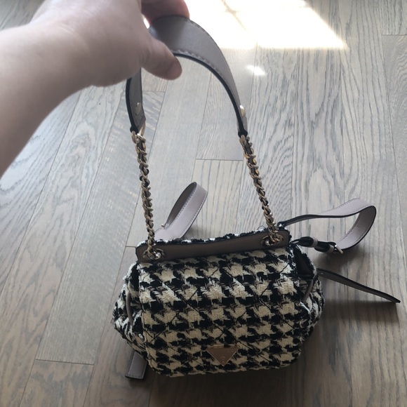 Pre-owned Guess tweed bucket bag backpack - Picture 3 of 7